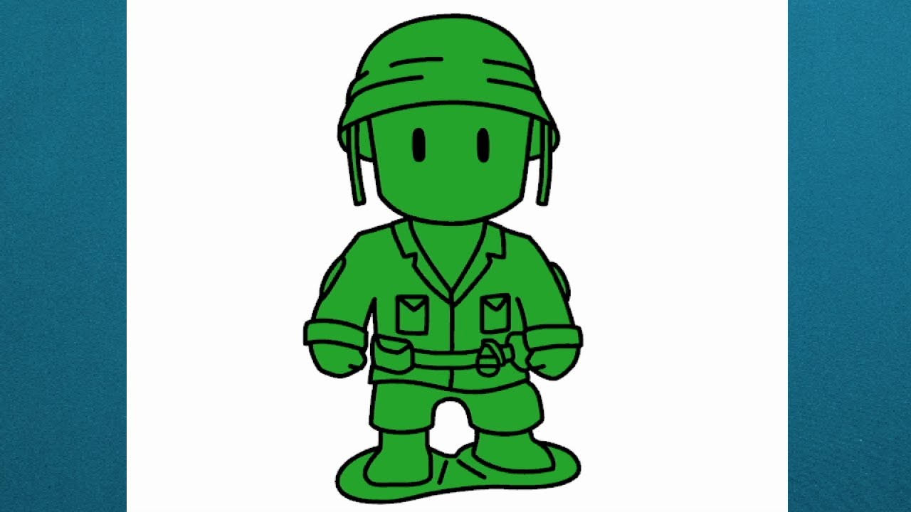 Como dibujar a Army Man de Stumble Guys