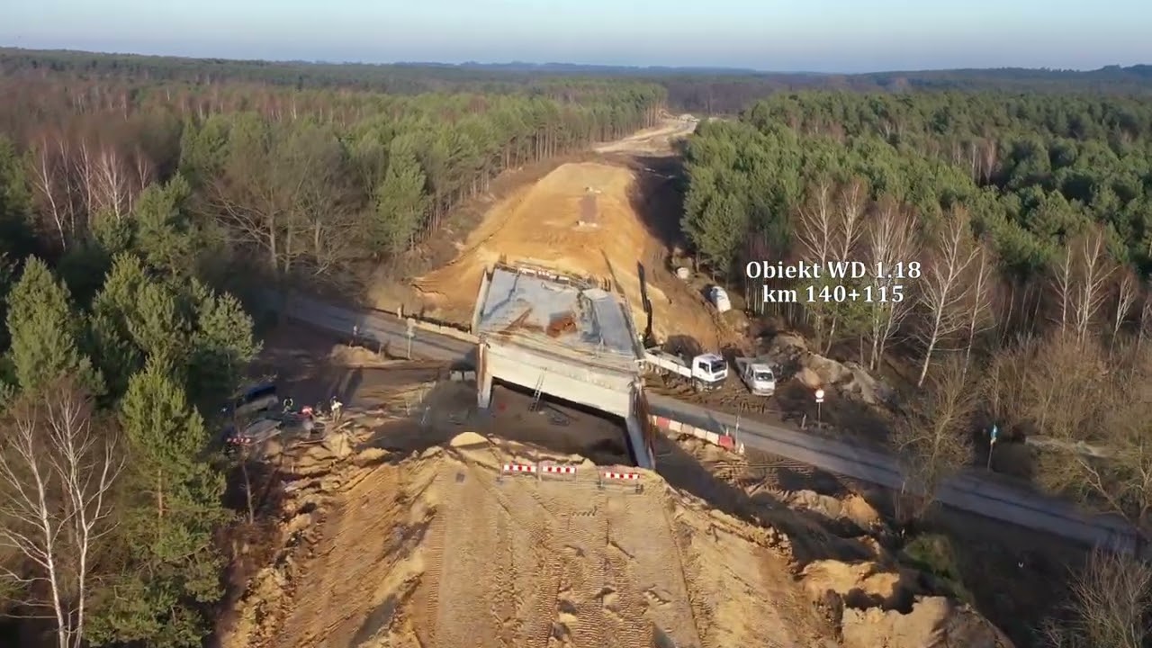 DK78 Obwodnica Pradła – przelot dronem – grudzień 2025