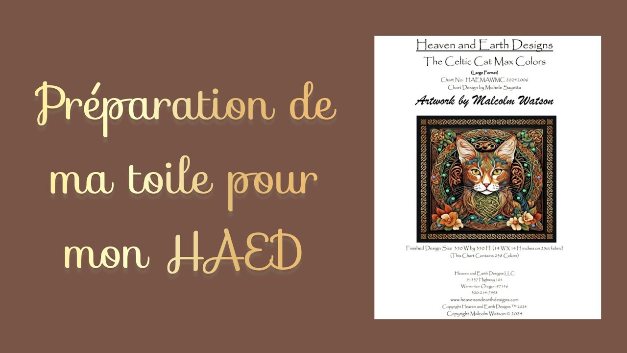 Préparation de ma toile pour mon HAED The Celtic Cat 🤩🤩🤩