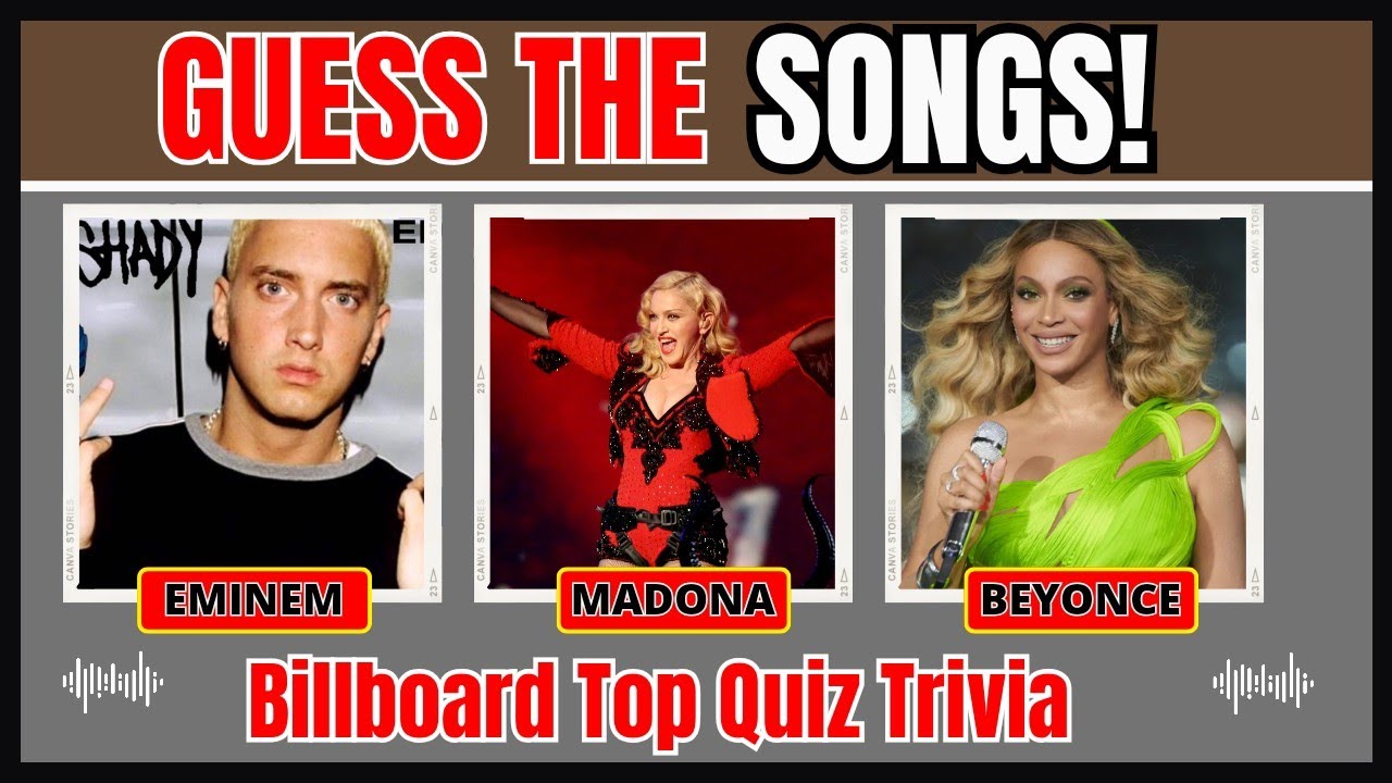 👉 GUESS THE SONGS. Billboard Music Quiz. Best Popular Trivia Music Questions. 🔥