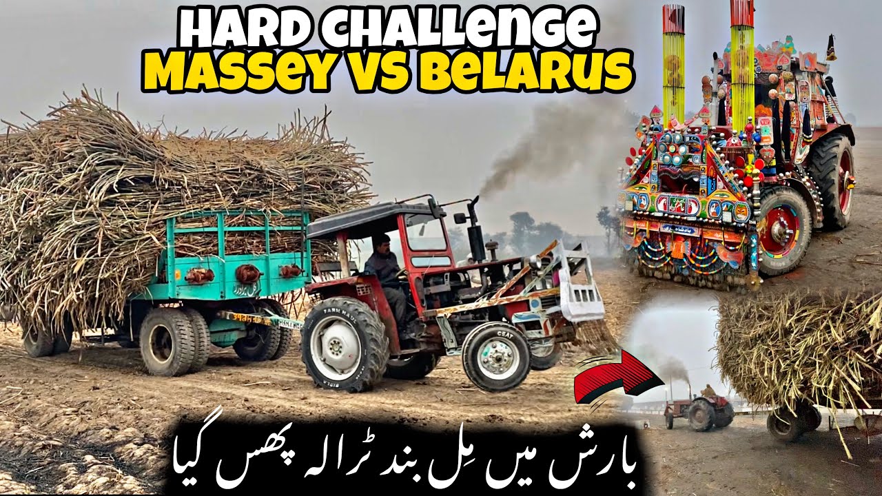 1 tractor and big trailer hard challenge | Rainy day 🌧️| Akele nekala kheton se | 