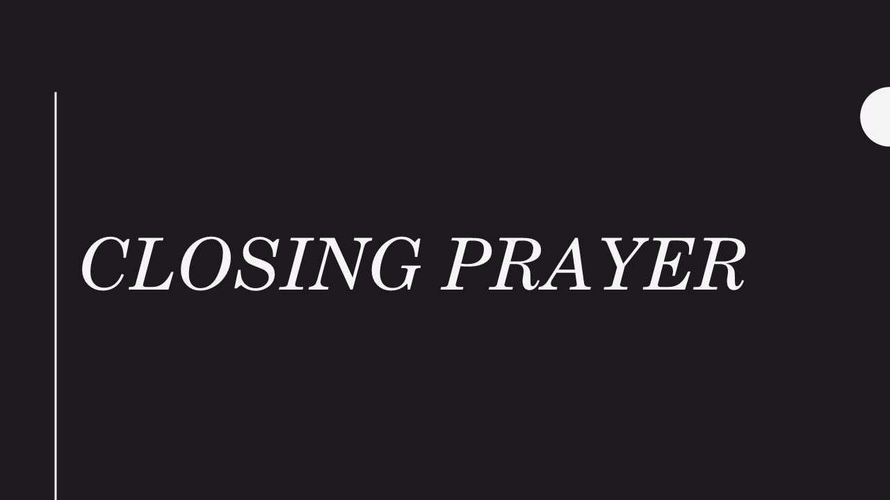 Closing Prayer October 3, 2021
