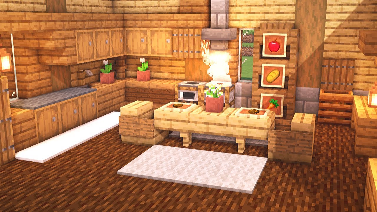 Minecraft: How to Build a Large Kitchen Design (Tutorial)