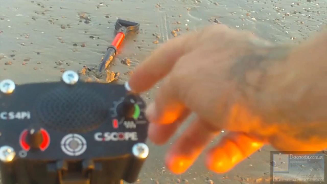 CS4PI gold and silver ring test on Australian Beach