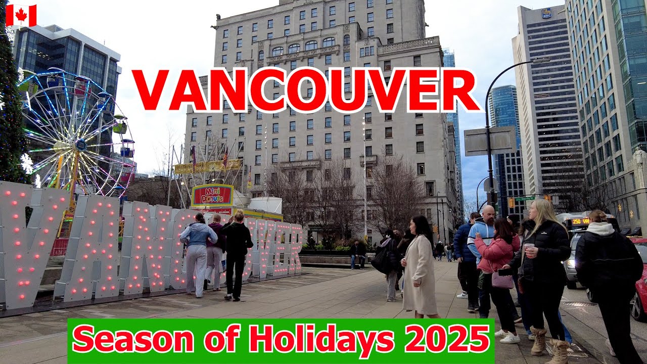 Life in DOWNTOWN VANCOUVER CANADA on December 13 2025 - City Walking Tour