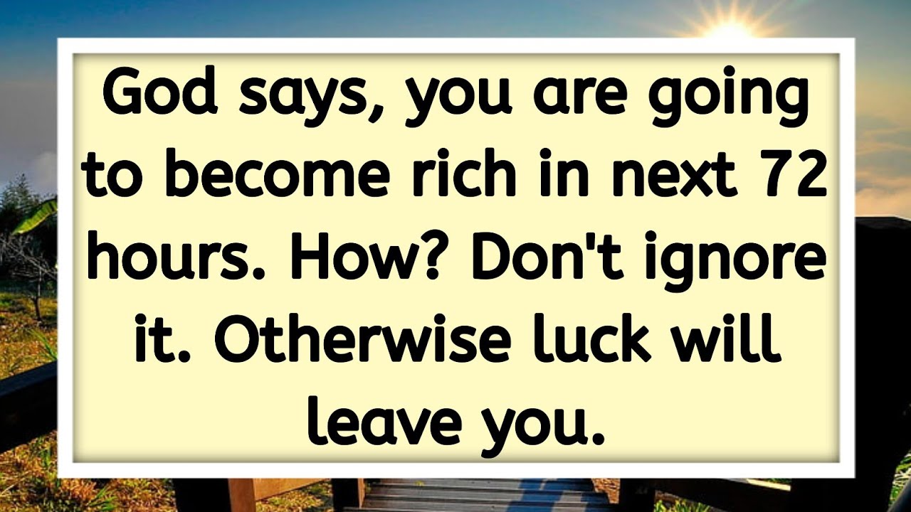😱God says, you are goingto become rich in next 72 hours...| God Message Today | @GodsMercy1111