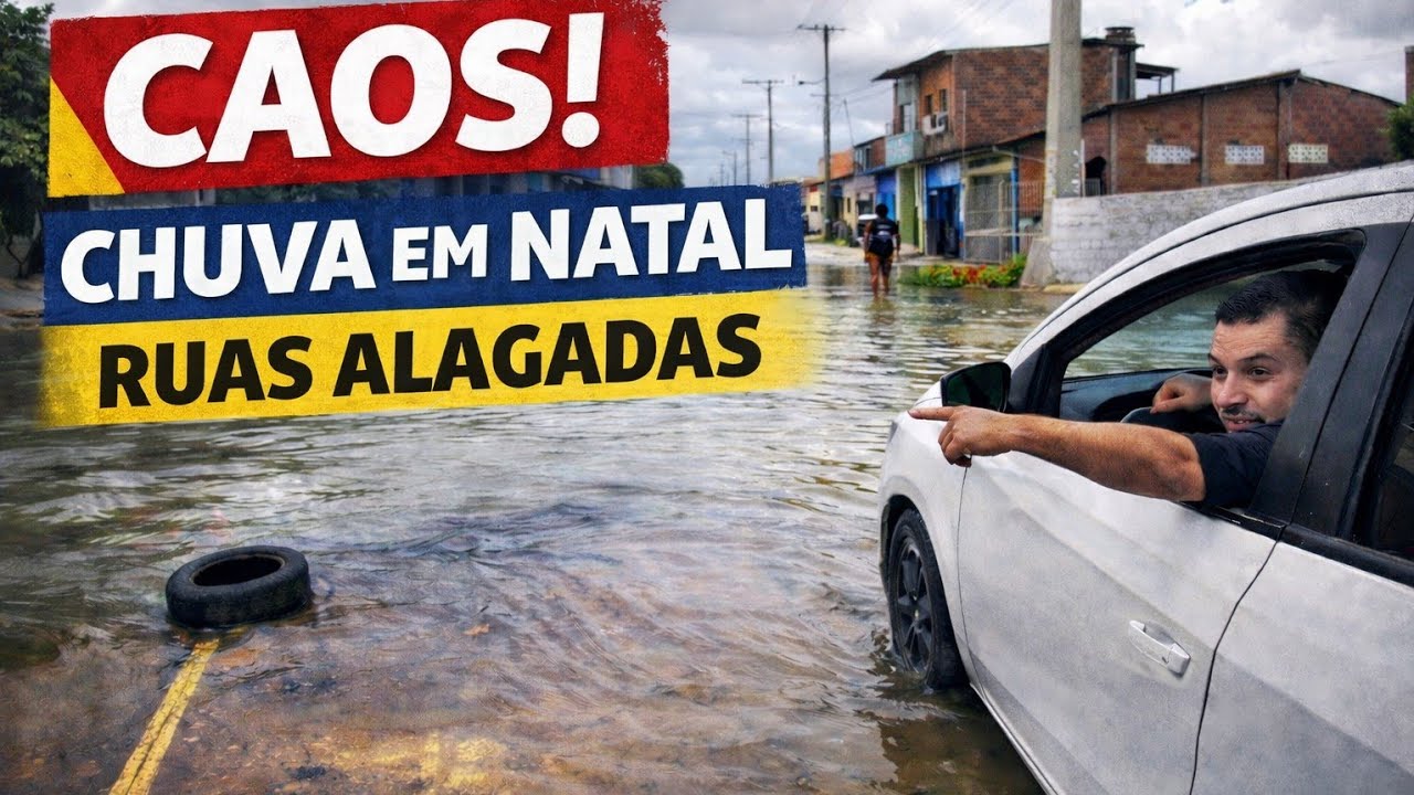 Lagoa de captação transborda na Zona Norte de Natal-RN 