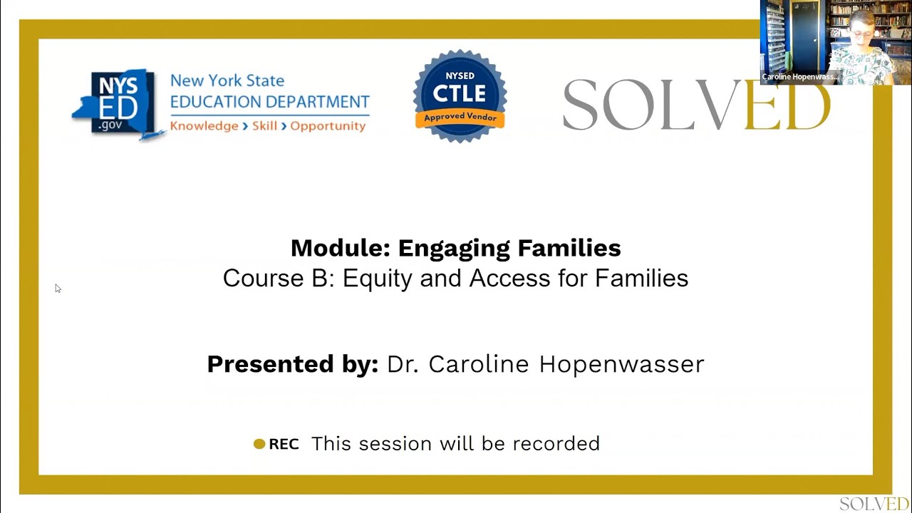 Families B Equity and Access for Families