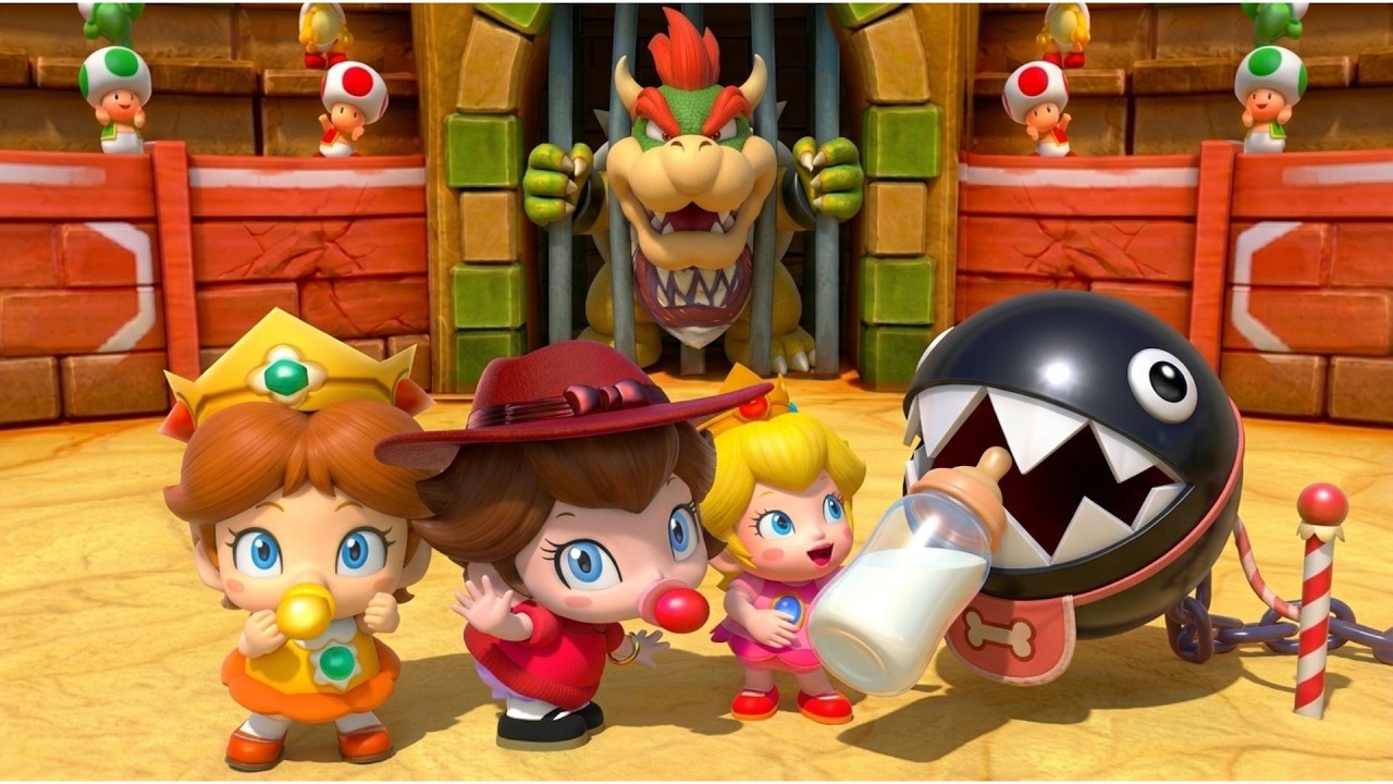 Super Mario Party Minigames Showdown with Bowser Jr and Baby Princesses