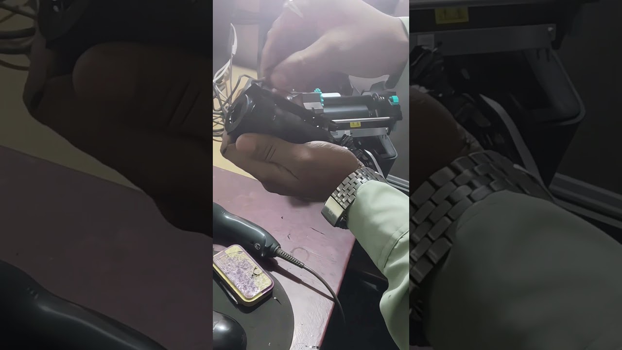 #How to fix tharmal printer ribbon a damaged/replacement #tharmal ribbon #tharma printer