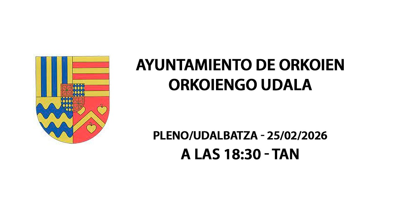 Emisi&oacute;n en directo de plenos -udalbatzak Orkoien