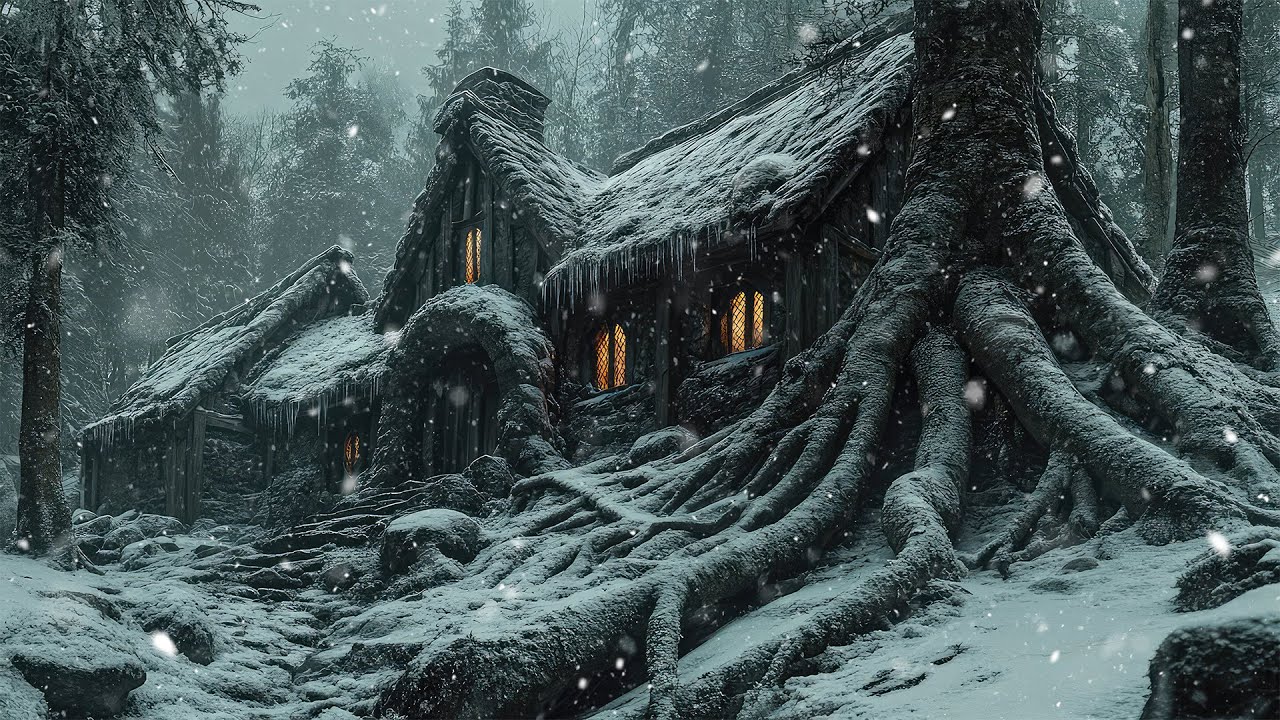 The Secret Lodge of the Frozen Forest | Medieval Celtic Winter Ambience for Sleep & Relaxation