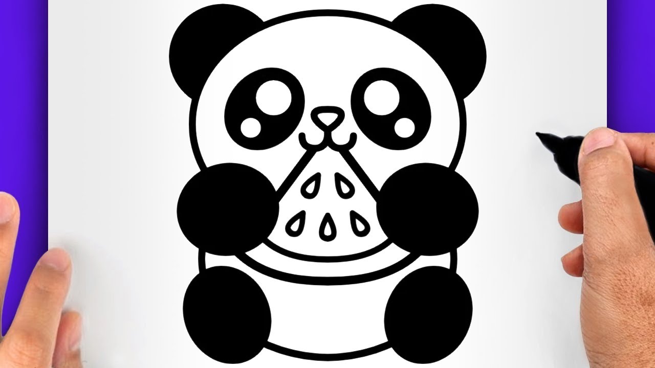 DESSIN FACILE KAWAII | COMMENT DESSINER UN PANDA FACILEMENT - DESSIN DE PANDA FACILE