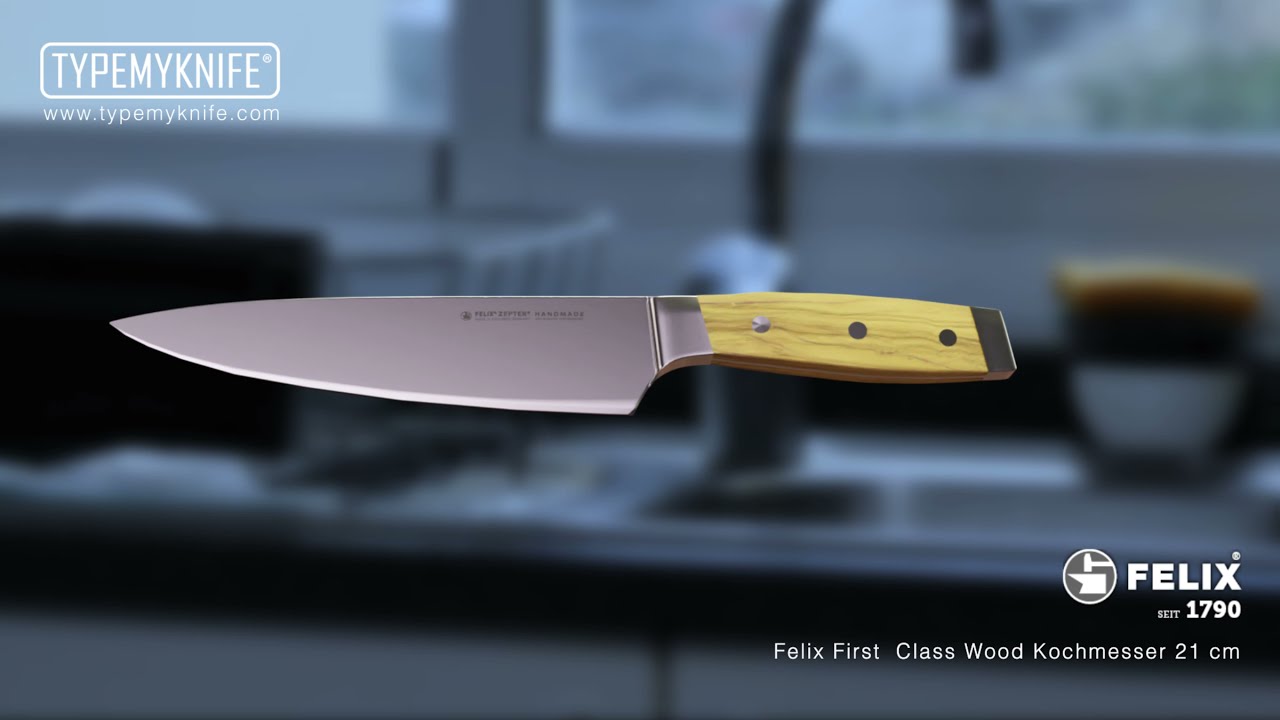 Felix First Class Wood Kochmesser 21 cm - TYPEMYKNIFE&reg;