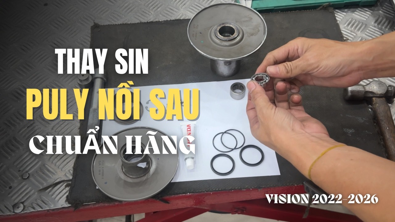 Thay đạn Puly nồi sau Vision 2022-2026 Chuẩn hãng #tuisuahonda #hondavision #vision