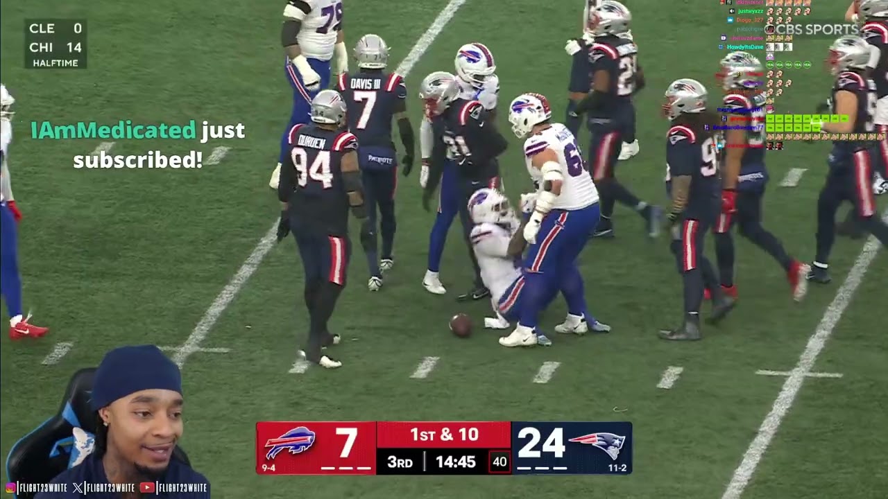 FlightReacts To Bills vs. New England Patriots Game Highlights | NFL 2025 Season Week 15!