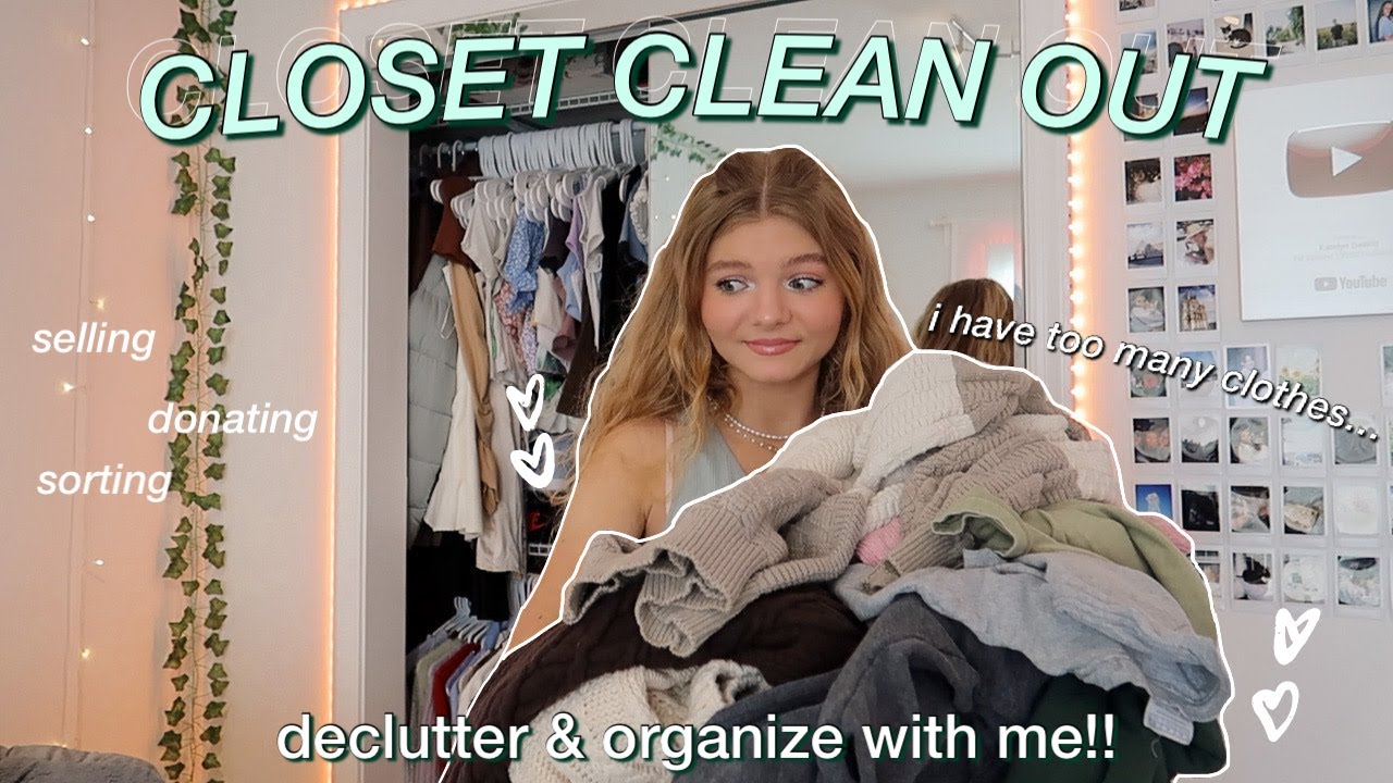 EXTREME CLOSET CLEANOUT 2022: spring cleaning, organize & declutter my room with me!!