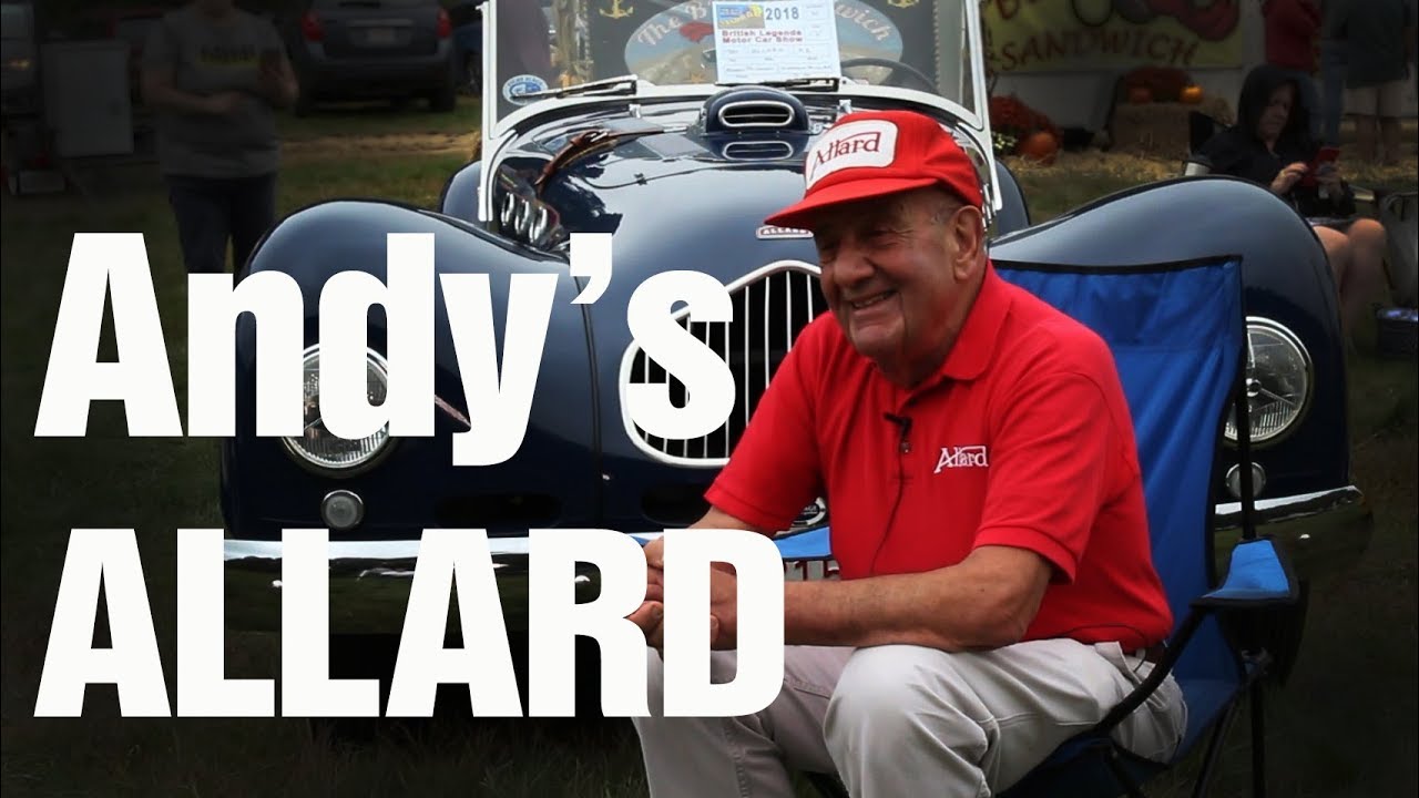 Andy Picariello  and his Allard at the British Legends Car Show
