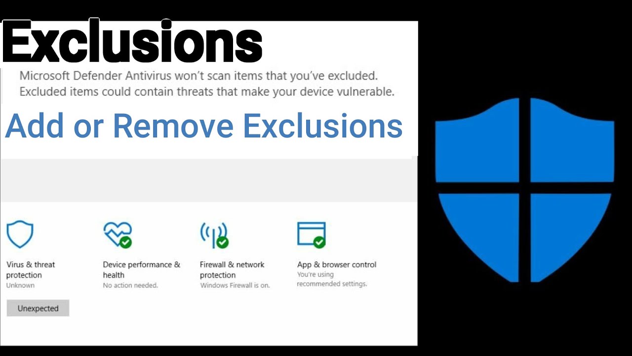 How to add Exclusions For Windows Defender in windows 10 | How to Add & Remove Exclusions In Windwos