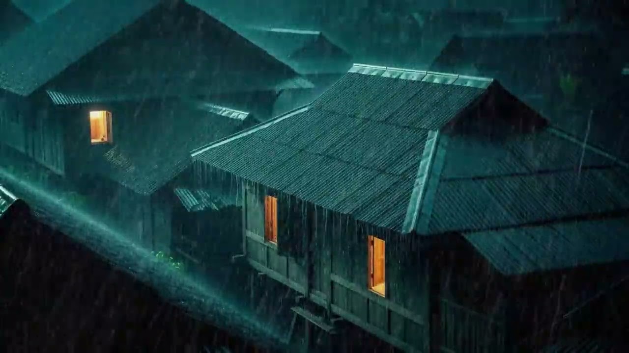 No Ads Rain Sounds for Sleeping – Comforting Rain on Tin Roof for Anxiety Relief