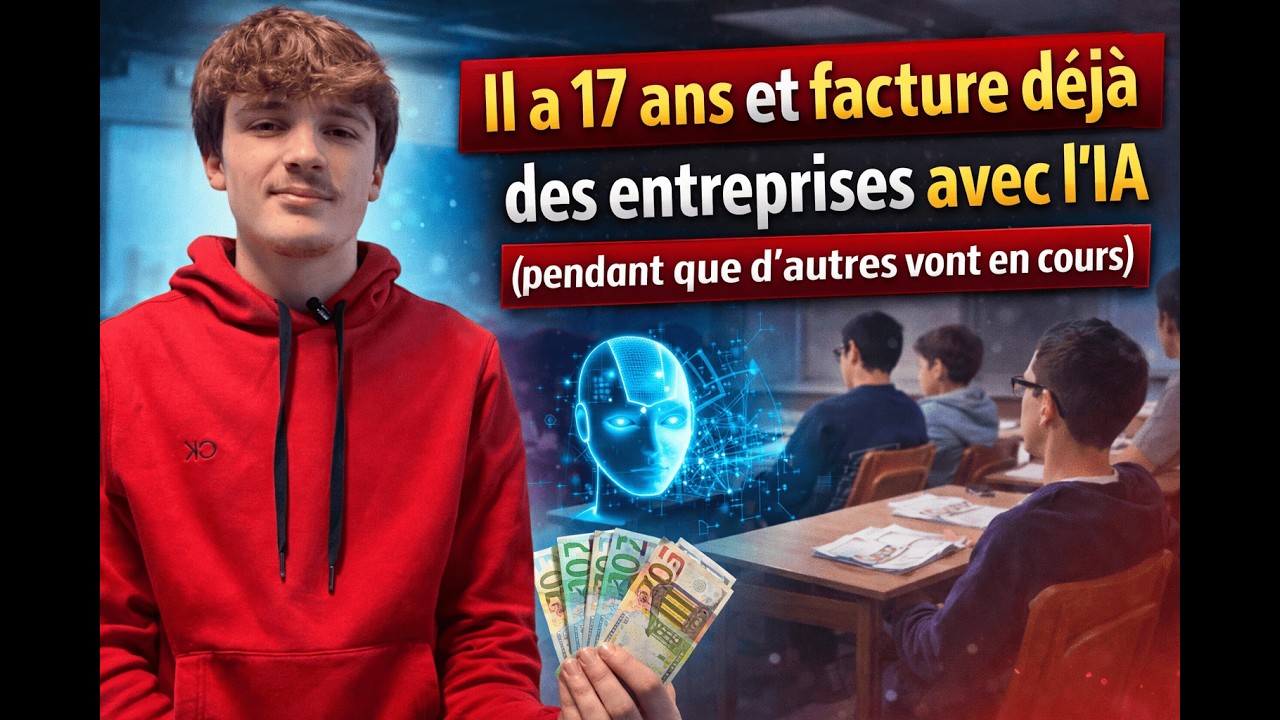 Il a 17 ans et facture déjà des entreprises avec l’IA (pendant que d’autres vont en cours)