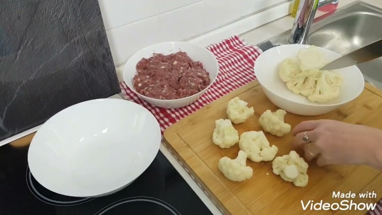 ➡️👍Blumenkohl   R&ouml;schen im Hackfleisch Mantel   einfach und lecker 🔝💯
