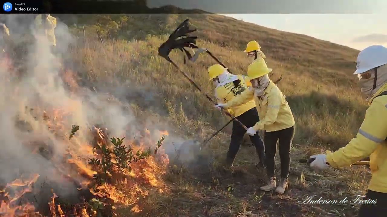 Uso da bomba costal nos incêndios florestais