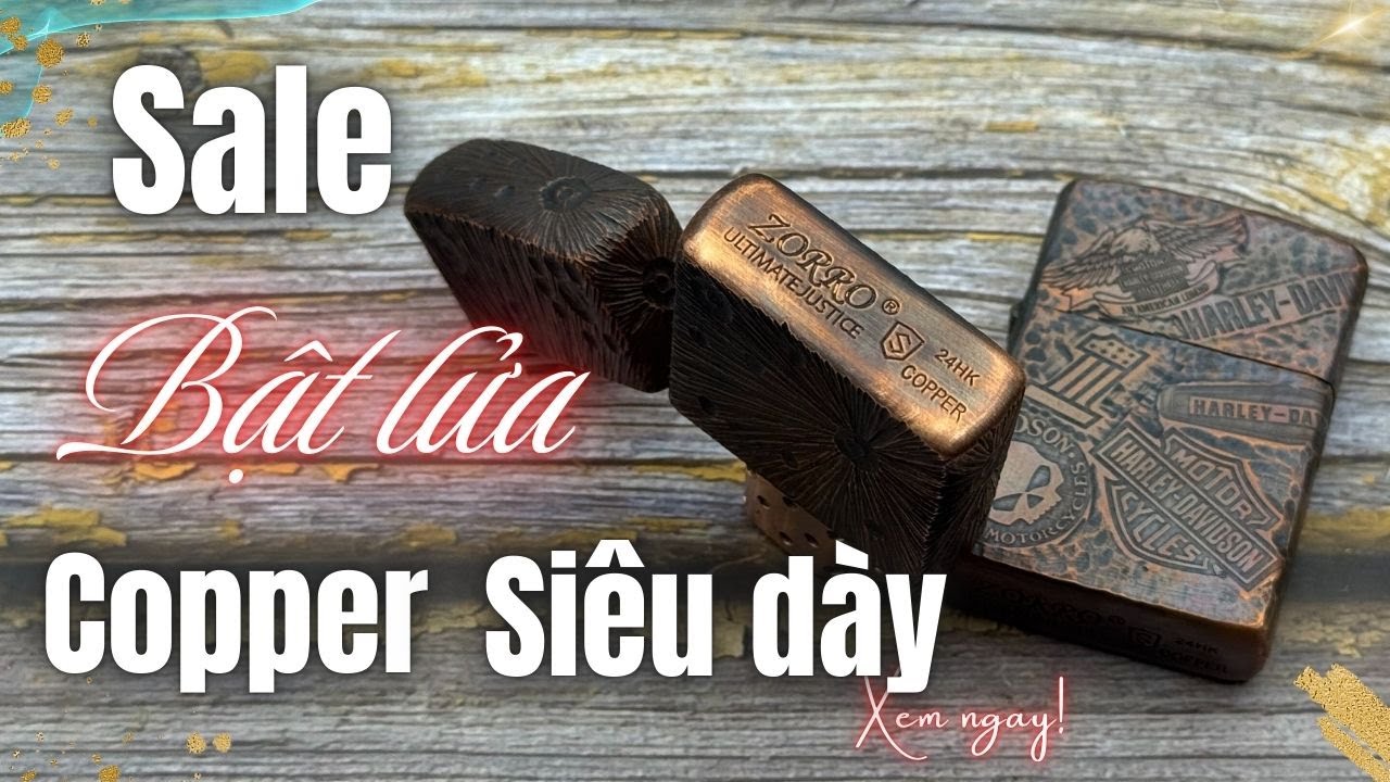 Sale bật lửa Zorro copper si&ecirc;u bền logo Harley Davison | Hộp quẹt zorro gi&aacute; rẻ
