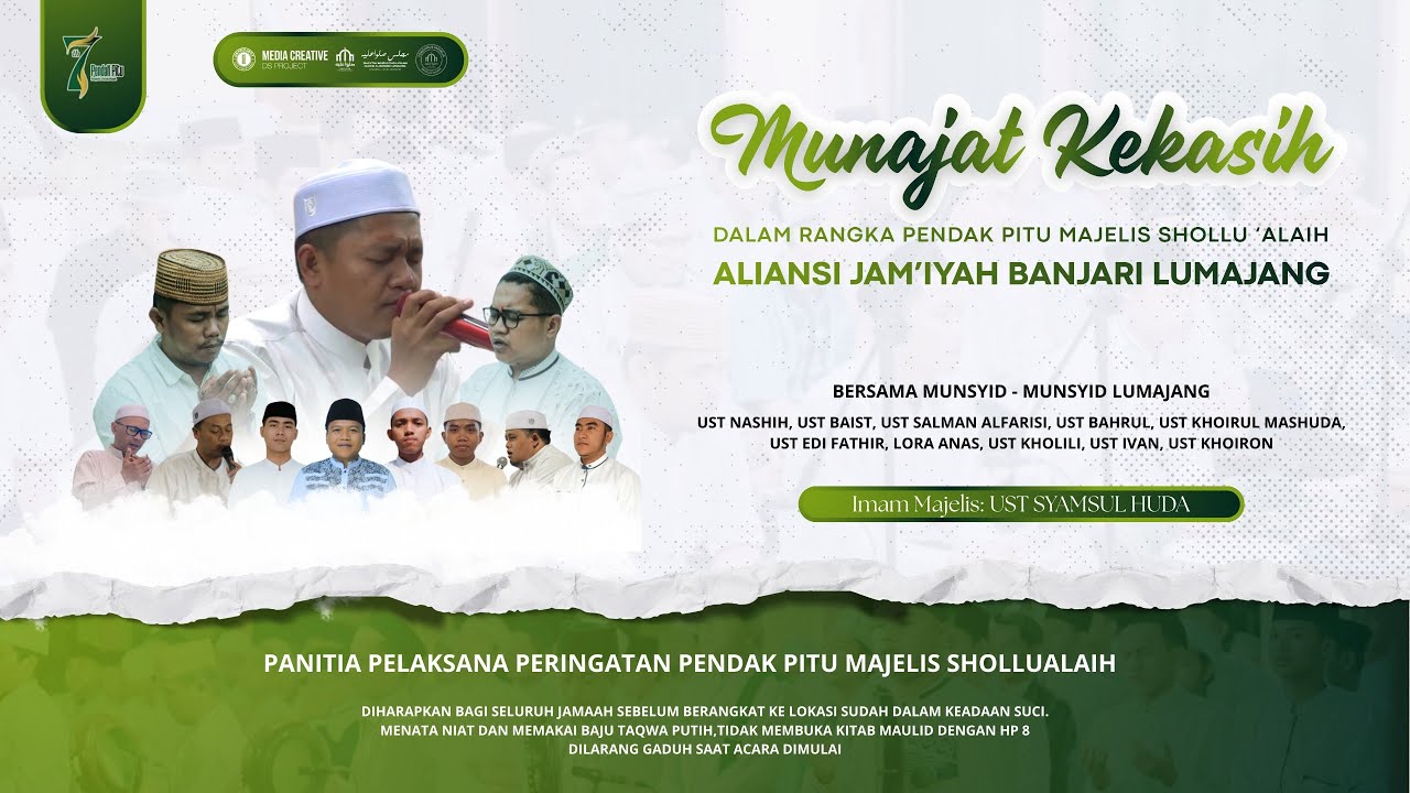 🔴 Live - Munajat Kekasih || Peringatan Puncak Acara HARLAH SHOLLU 'ALAIH Ke-7 (Pendak Pitu) Lumajang