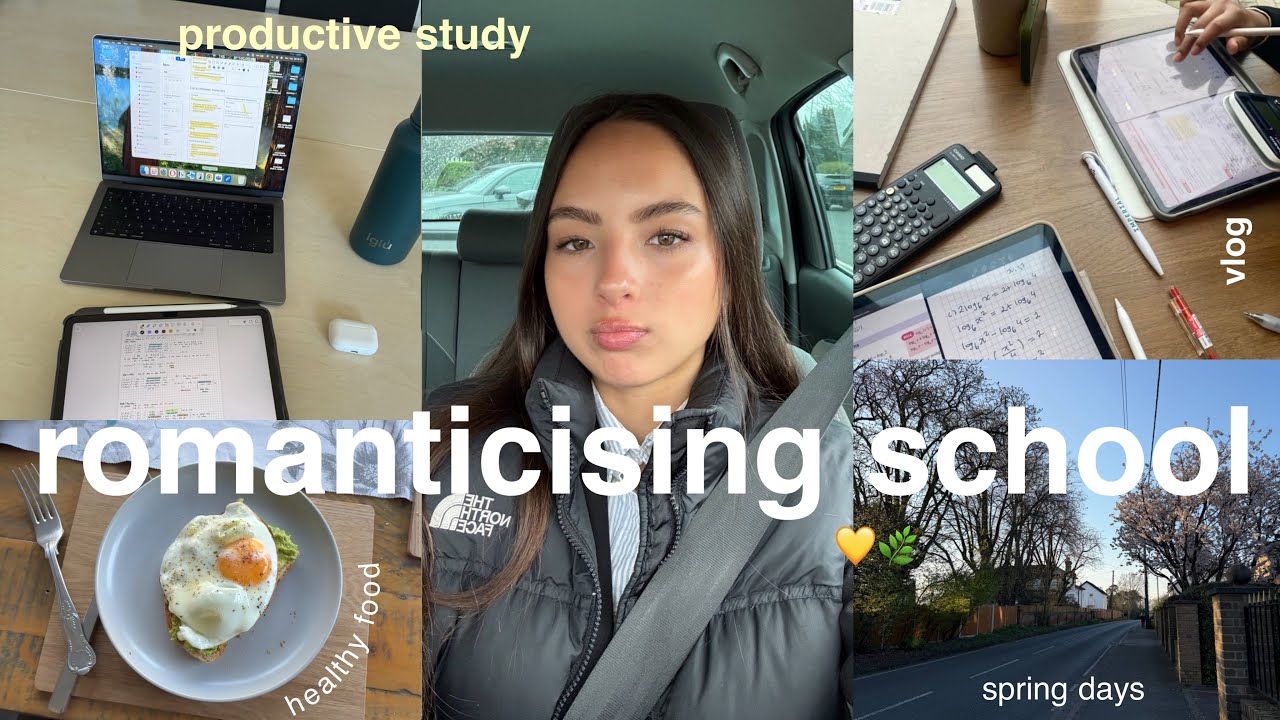 EXTREMELY PRODUCTIVE school vlog | studying, finding balance🤍