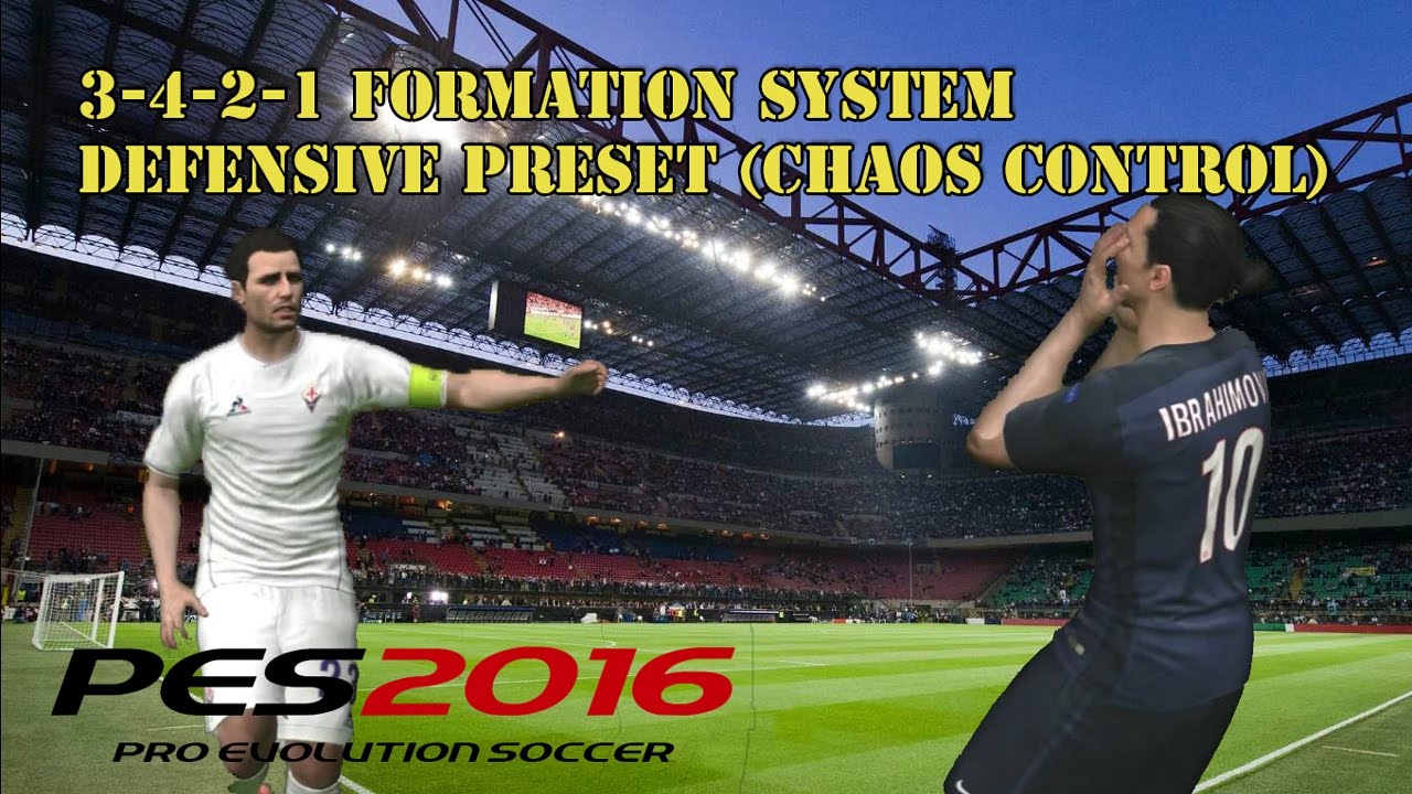 PES 2016 Guide 3-4-2-1 Formation System Defensive Preset (Chaos Control)