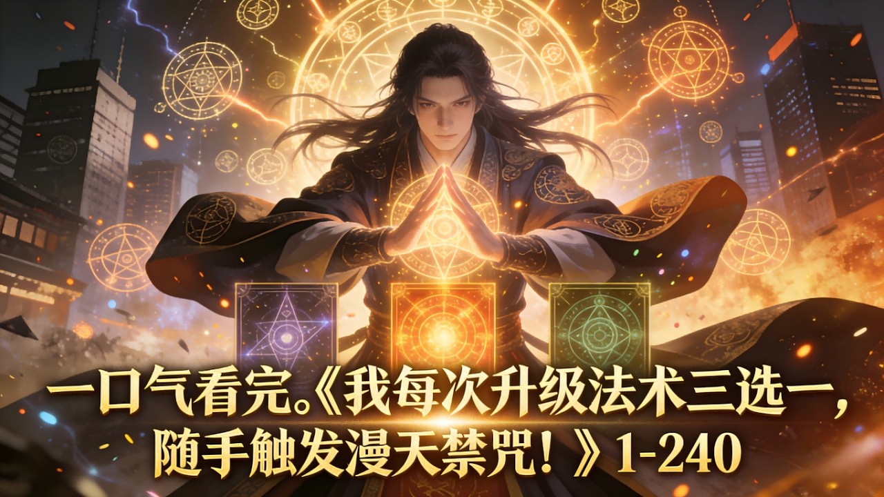 一口气看完《我每次升级法术三选一，随手触发漫天禁咒！》1-240 夏阳穿越游戏世界，觉醒E级职业【肉鸽法师】！幸好系统激活！每次升级法术三选一！SSS级天才苦战小怪，夏阳随手发动漫天禁咒！#星辰漫客