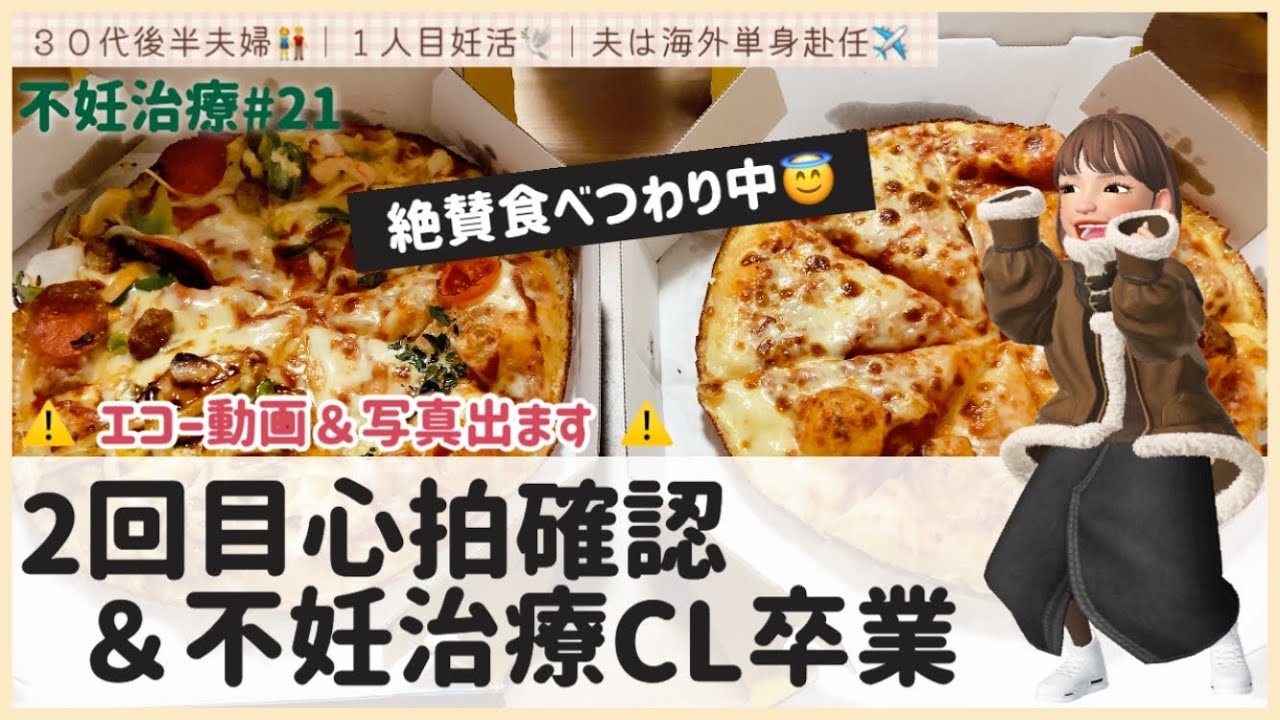 【不妊治療#21】2回目心拍確認｜不妊治療クリニック卒業｜双子疑惑の真相｜食べつわり中