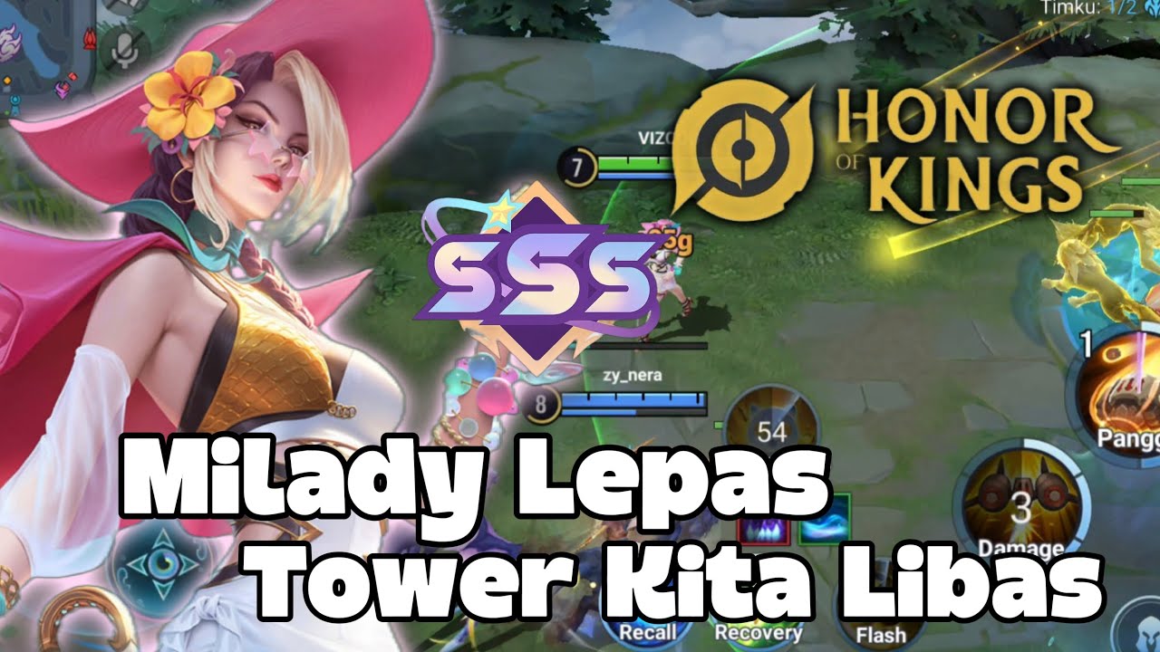 Musuh Lepas Milady Auto SSS!   Honor of Kings Gameplay