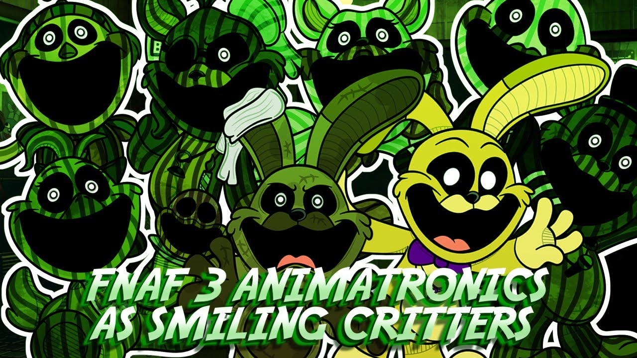 Drawing FNAF 3 Animatronics as Smiling Critters from Poppy Playtime Chapter 3