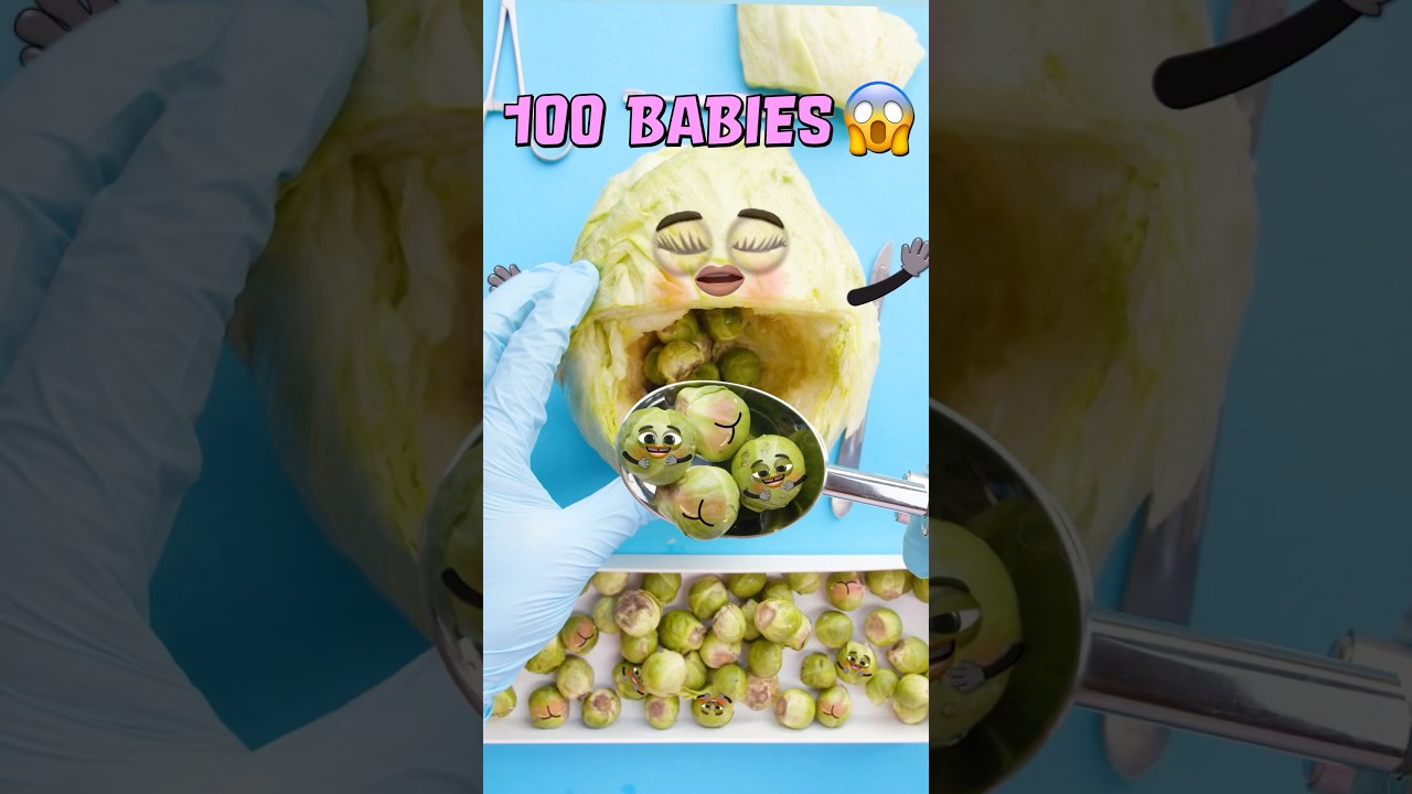 100 Baby Foodsurgery but no Mum🥺💔 And Conjoined triplets #fruitsurgery #baby #shorts