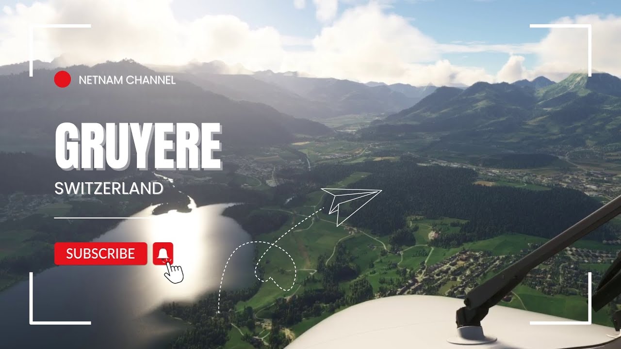 Landing in Gruyere Switzerland | LSGT Gruyère Airport #swiss #switzerland #landingvideo #landingview