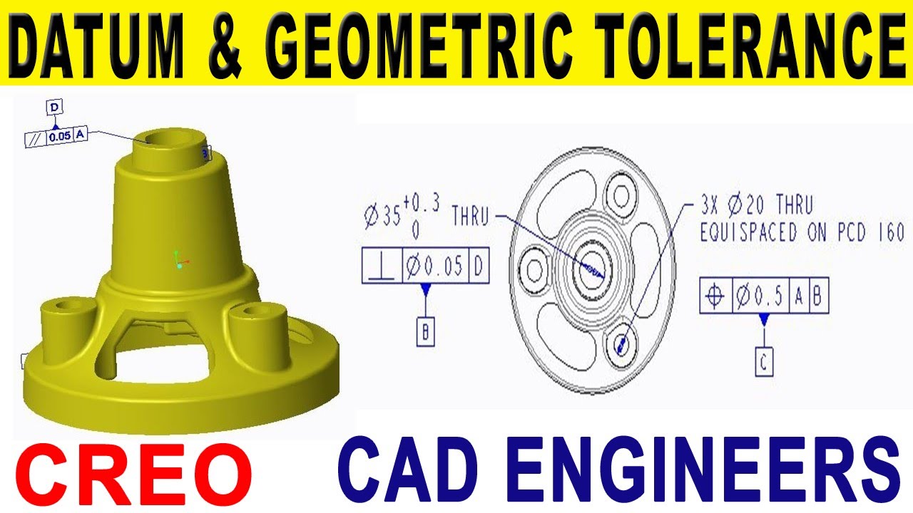 How to apply datum and geometric tolerance in Creo Parametric 3.0