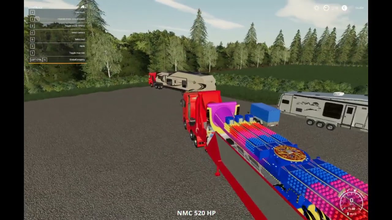 farming simulator 19 Fun fair ride on the move