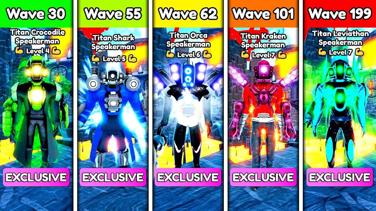 CROCODILE vs SHARK vs ORCA vs KRAKEN vs LEVIATHAN 🔥 - Toilet Tower Defense
