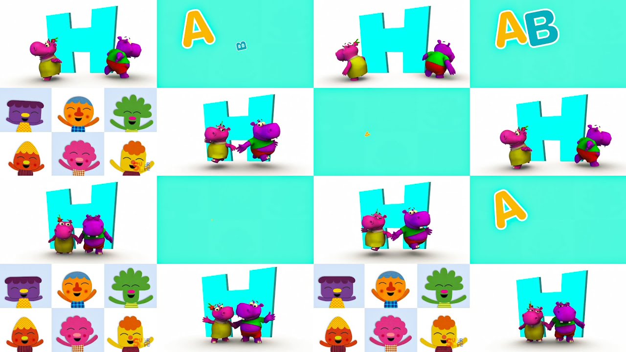 ABC KIDS TV Logo Intro+Hello Hippo Intro+Noodle & Pals Surprise Face song Over One Million Times