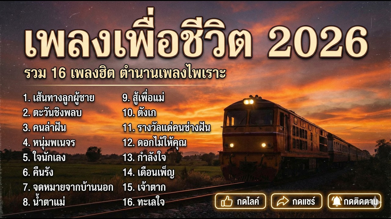 เพลงที่ฟังแล้วคิดถึงบ้าน ฟังแล้วมีแรงใจสู้งาน ฟังแก้เหงา
