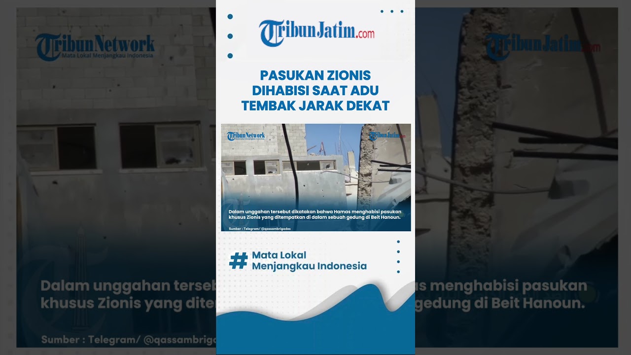 Rekaman Kelompok Hamas dan Militer Israel Terlibat Adu Tembak dari Jarak Dekat