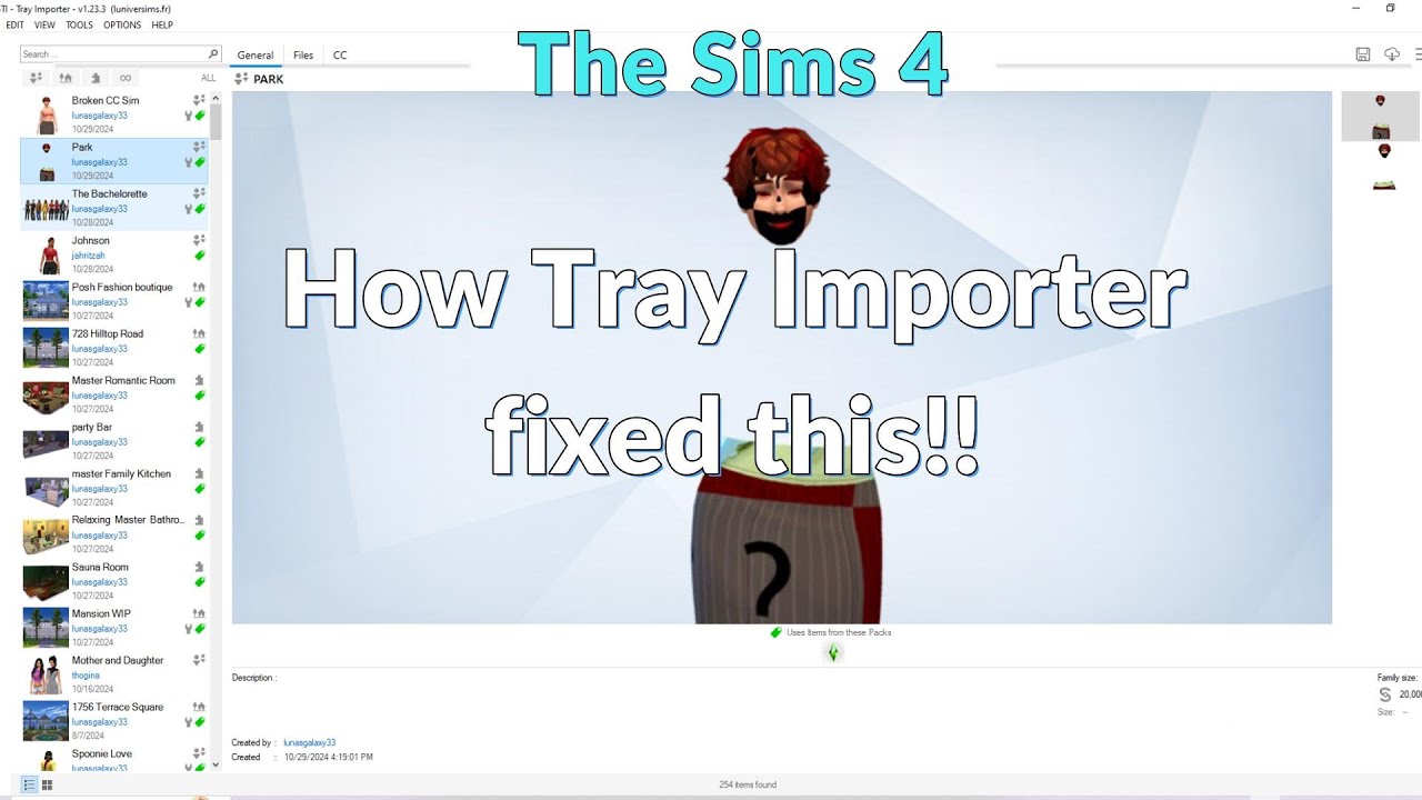 Sims4 Tray Importer fixes broken CC | YOU NEED THIS TUTORIAL