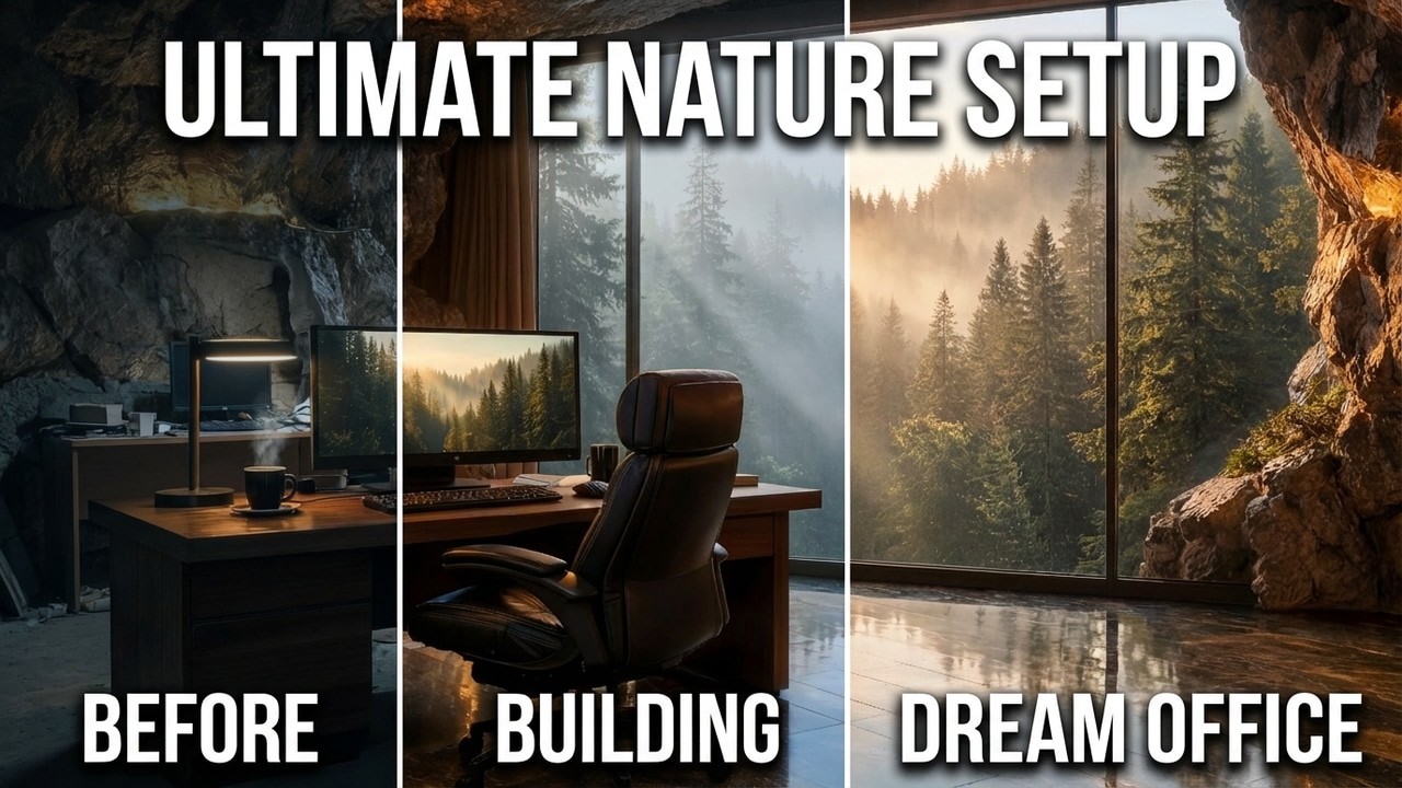 DREAM Office Desk Setup in Nature | Forest Home Office 2026