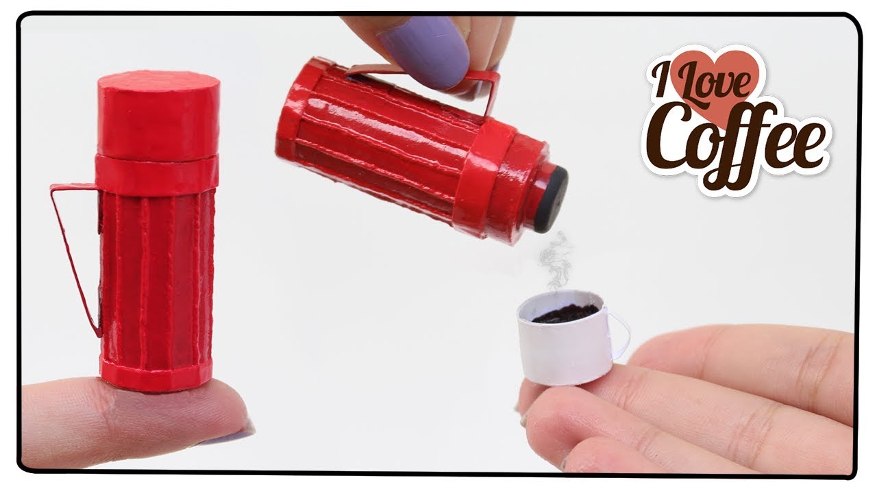 Como fazer: Garrafa de Café + Xícaras para Barbie, Monster High entre outras!
