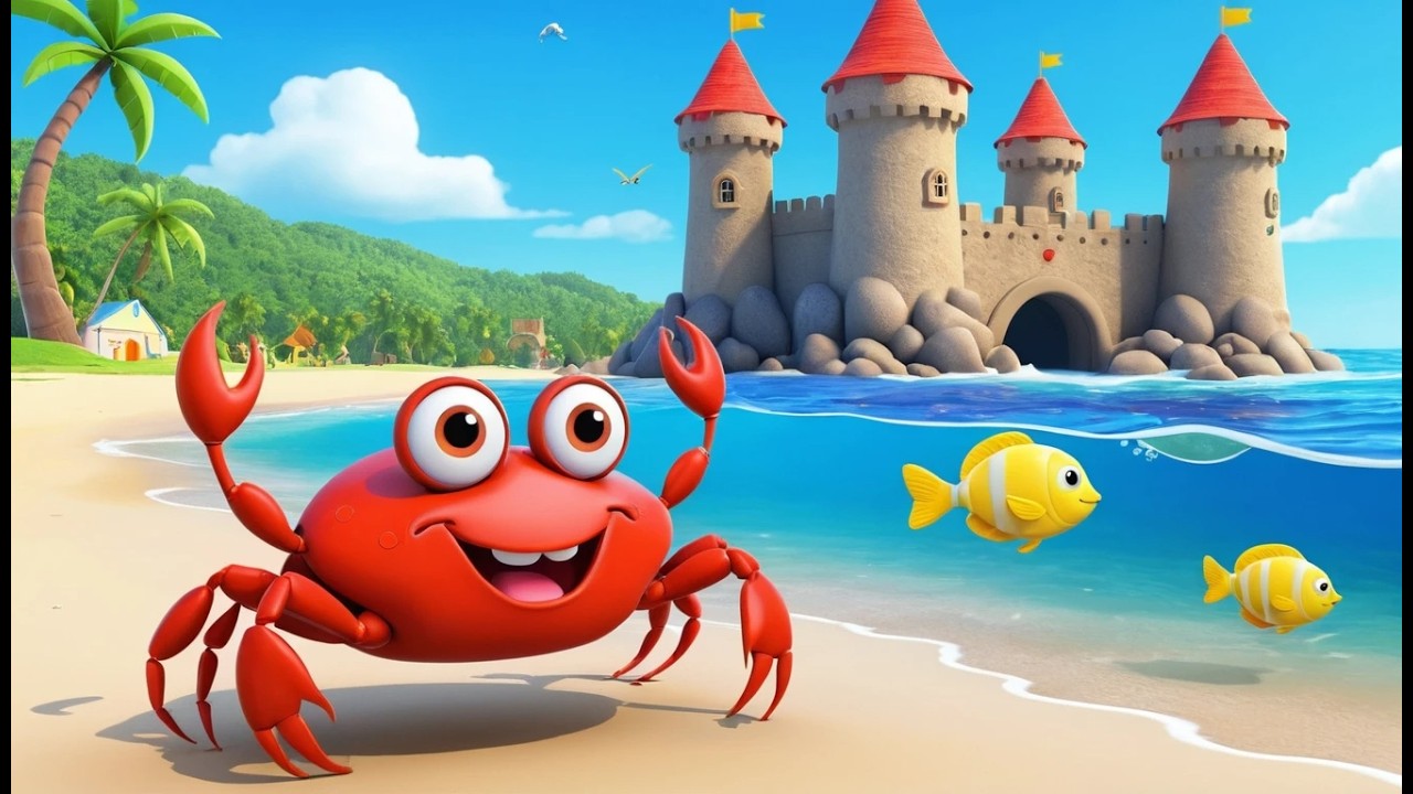 Petit crabe se cache dans le chateau de s