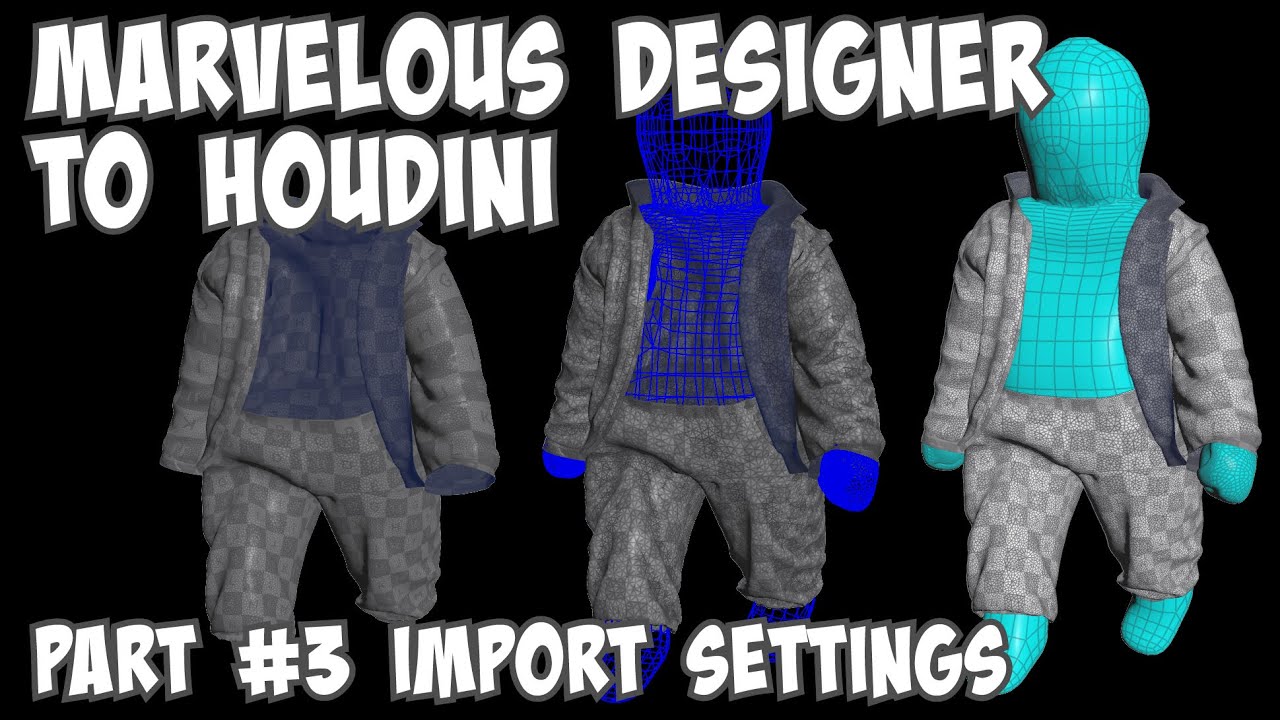 Marvelous Designer to Houdini Workflow Part 3 Export & Import Settings