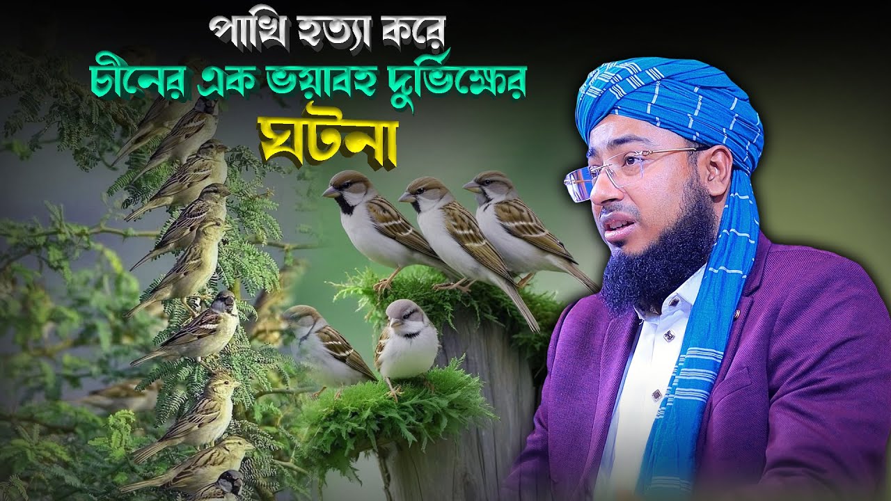 পাখি হত্যা করে চীনের এক ভয়াবহ দুর্ভিক্ষের ঘটনা | mufti jahirul islam faridi |