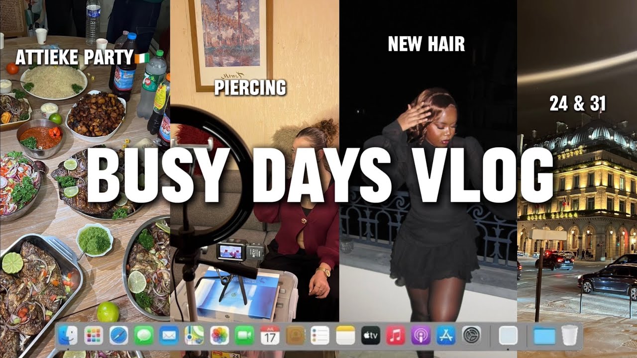BUSY DAYS VLOG : Attieke party, New hair, Piercing, Basketball game
